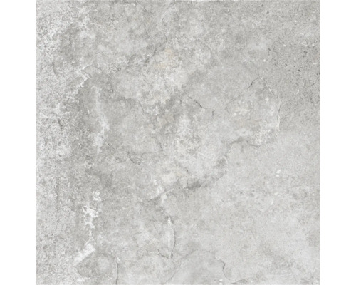 Graue Bodenfliese mit Steinoptik.