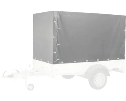 Bâche et arceaux Humbaur pour Alumaster Allrounder gris pour hauteur de chargement 180 cm Remorque avec bâche