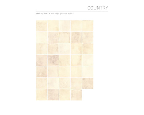 Country Cream Fliesenmuster, 60x60 cm