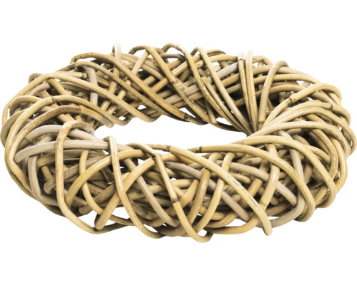 Couronne de porte décorative en rotin