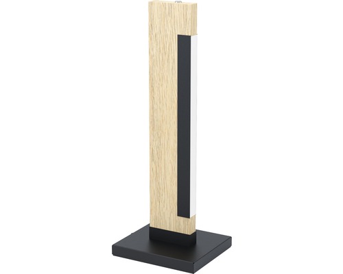 Lampe de table à LED Eglo CAMACHO 6.5W 800lm 3000K blanc chaud noir / marron Lampe de table LED décorative en bois et métal