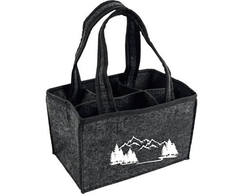 Sac en feutre avec six compartiments et poignées