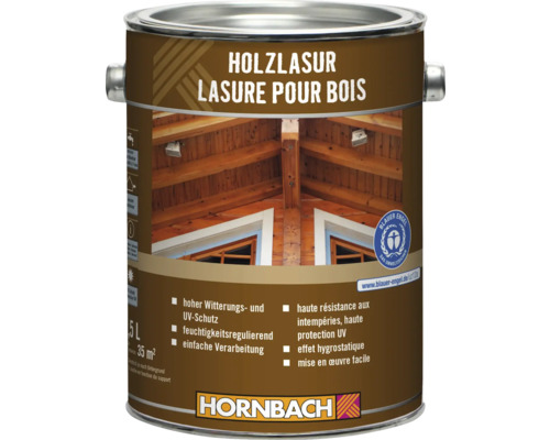 HORNBACH Holzlasur palisander 2,5 L Holzlasur im Metalleimer mit Hornbach Logo
