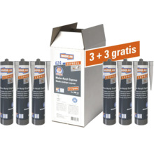 Modulan Maler-Acryl Express, sechs Tuben mit gratis Zugabe in geöffnetem Karton