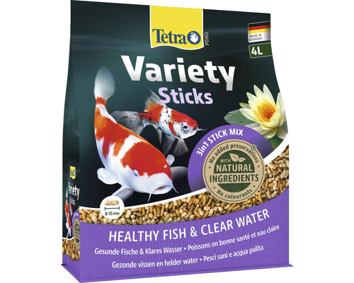 Tetra Pond Variety Sticks nourriture pour poissons en paquet de 4 litres