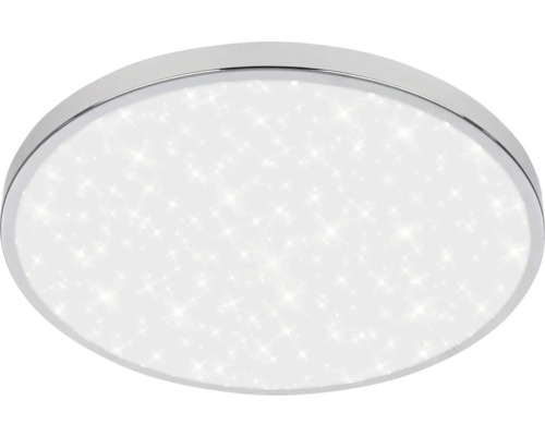 Bad Deckenlampe Tak LED 17,5 W 2400 lm chrom Runde LED Deckenleuchte mit Sternenhimmel-Effekt