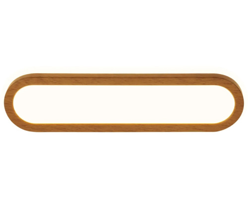 Bad Deckenlampe Pil LED 10 W 1200 lm buche Ovale Holzlampe
