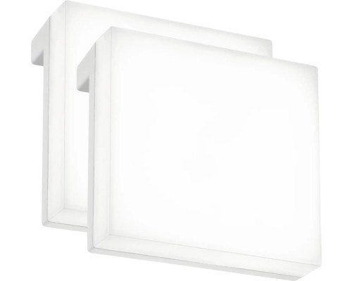 Zwei quadratische LED Paneele für die Deckenmontage
