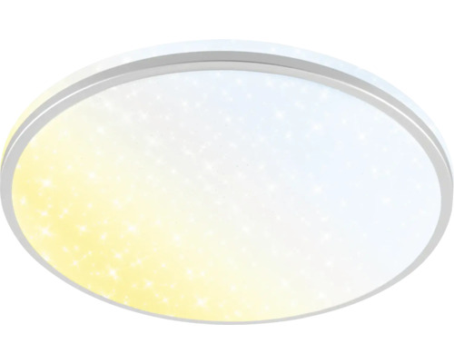 Bad Deckenlampe Stela LED 22 W 2400 lm chrom Runde Deckenleuchte mit Sterneneffekt