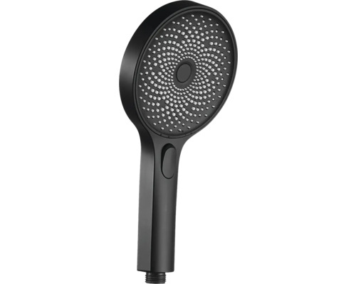 Douchette form&style KUDA rond Ø 130 mm noir mat Pommeau de douche noir pour la salle de bain