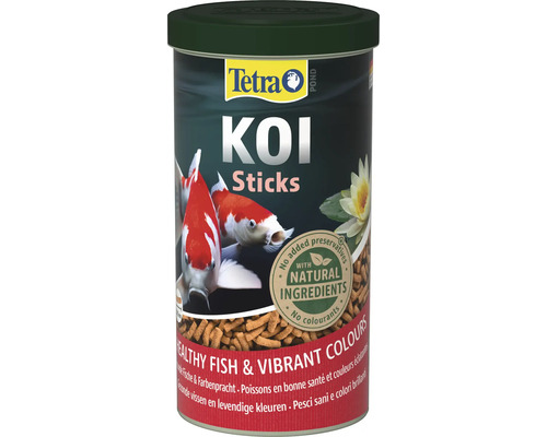 Nourriture pour carpes Koï TetraPond Sticks 1 l Boîte d'aliments pour bassin Tetra Koi Sticks