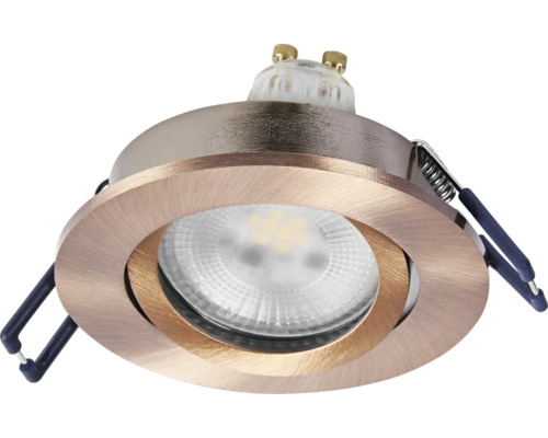 Einbaustrahler mit LED-Leuchtmittel und Befestigungsfedern