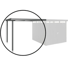 Vue détaillée d'un toit de terrasse avec des piliers de support
