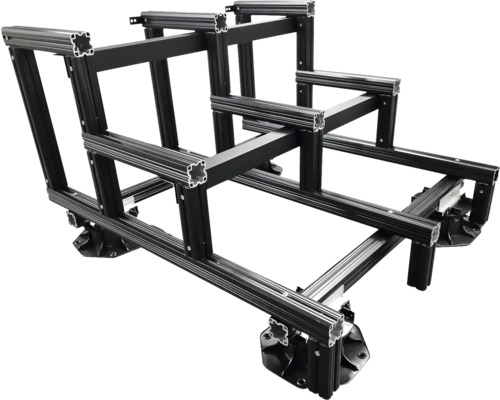 Structure de profilé en aluminium noir pour simulateurs