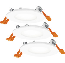 Drei runde LED-Einbaustrahler