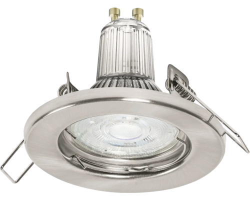 Spot encastrable avec boîtier en verre transparent et cadre en métal