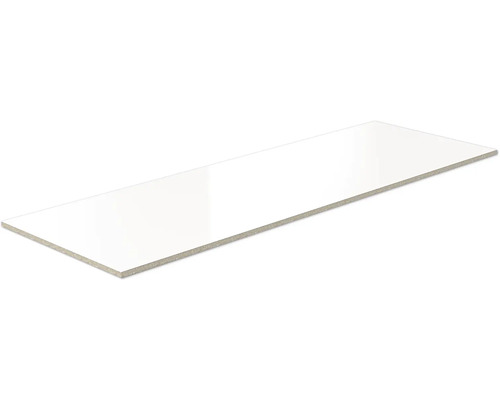 Carrelage mural en grès cérame fin 40 x 120 cm x 10 mm blanc brillant rectifié Plan de travail