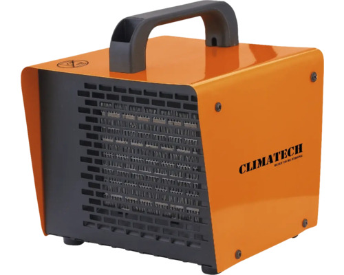 Heizlüfter Climatech 185 x 200 mm 2 kW Elektroheizer mit Tragegriff und Climatech Logo