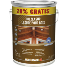 Holzlasur im 6-Liter-Eimer mit 20 Prozent Gratis Inhalt von Hornbach