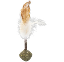 Jouet de pêche pour chat avec plumes et herbe à chat