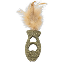 Jouet à l'herbe à chat avec plumes