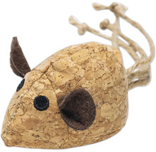 Souris jouet en liège pour chats