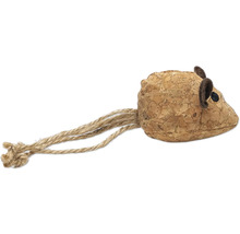 Souris jouet en liège avec queue en corde