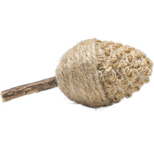 Jouet pour chat avec boule en sisal et bâton en bois