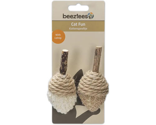 Jouet pour chat Beeztees avec herbe à chat sur l'emballage