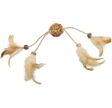 Jouet pour chat avec plumes et balle