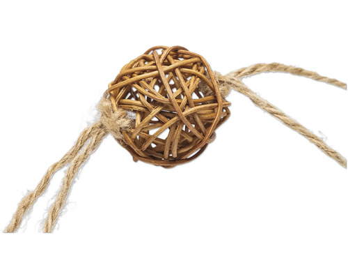 Boule décorative en rotin avec ficelle