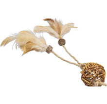 Jouet pour chat avec plumes et balle