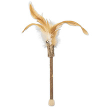 Canne à pêche pour chat avec plumes et clochettes