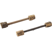 Deux bougeoirs en bois pour bâtons de bougies