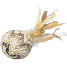 Balle de jeu pour chat avec plumes
