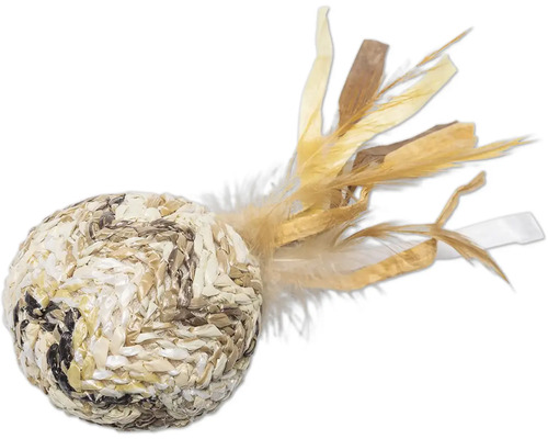 Balle de jeu pour chat avec plumes