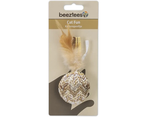 Beeztees Jouet pour chat Balle avec plumes