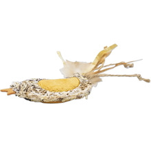 Figurine décorative d'oiseau avec plumes pour l'intérieur