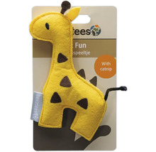 Jouet pour chat girafe beige avec cataire