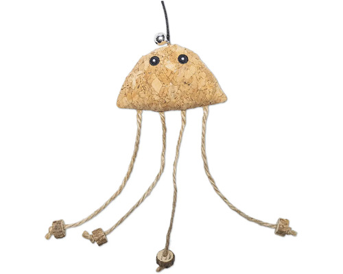 Jouet pour oiseaux, liège et corde