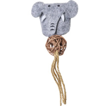 Objet de décoration éléphant avec boule et corde