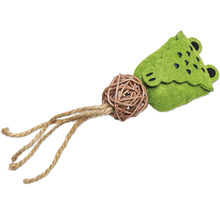 Jouet pour chat avec motif de grenouille, balle et corde