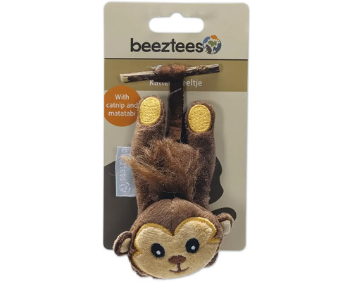 Beetztees Jouet pour chat Singe avec herbe à chat et matatabi