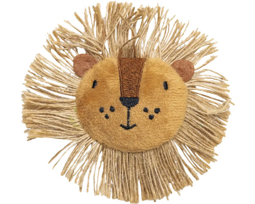 Beeztees Jouet pour chat Jungle Leon 10 cm x 9 cm x 2 cm Lion décoratif avec crinière en jute