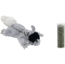 Jouet pour chat raton laveur avec herbe à chat