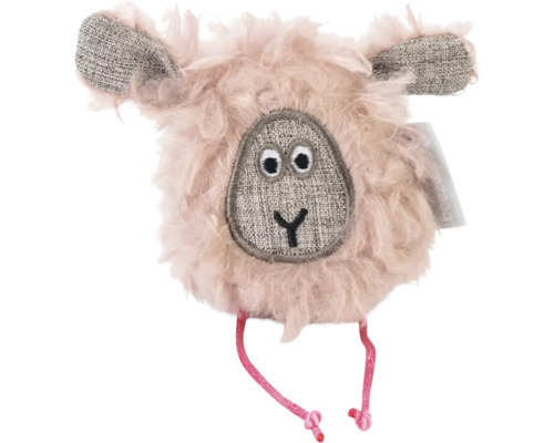 Beeztees Jouet pour chat Mouton Gaya 12 cm x 12 cm x 3 cm Peluche mouton, jouet pour animaux de compagnie