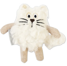 Jouet pour chat en forme de chat blanc en tissu