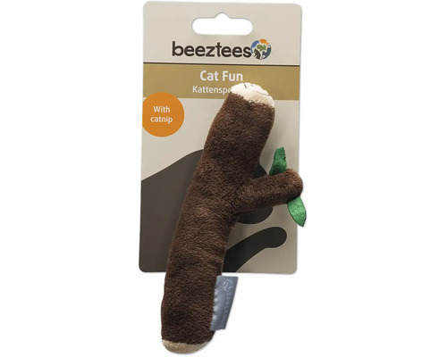 Beeztees Logo. Katzenspielzeug Faultier mit Katzenminze.