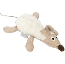 Souris jouet pour chats avec fourrure en peluche et corps en tissu