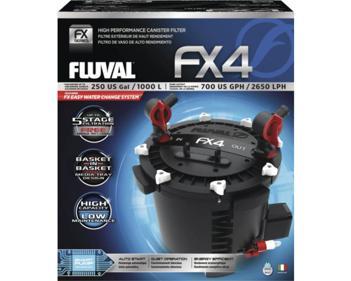 Fluval FX4 Hochleistungs-Aussenfilter für Aquarien bis 1000 Liter